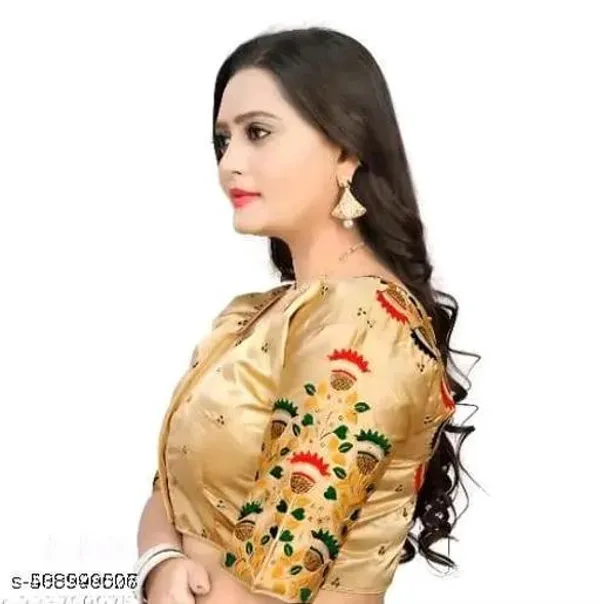 Gold_Satin_Blouse_For_Women