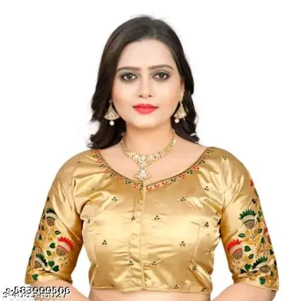Gold_Satin_Blouse_For_Women