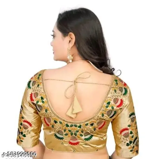Gold_Satin_Blouse_For_Women