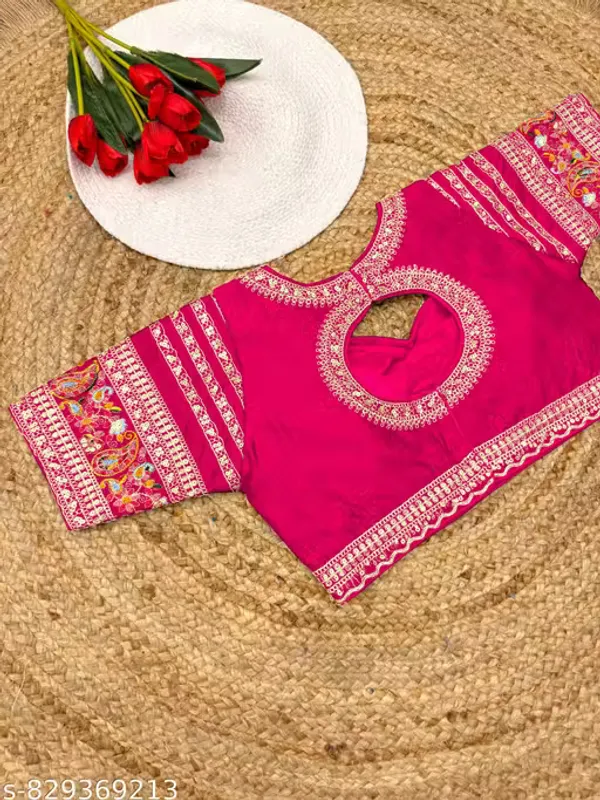 Heavy_Embroidered_Silk_Blouse_for_Women