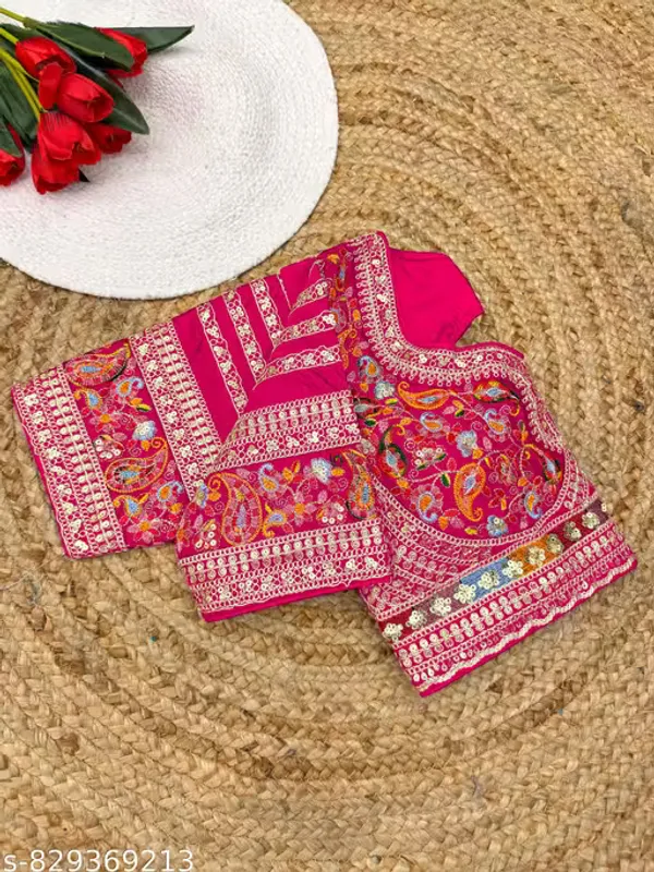 Heavy_Embroidered_Silk_Blouse_for_Women