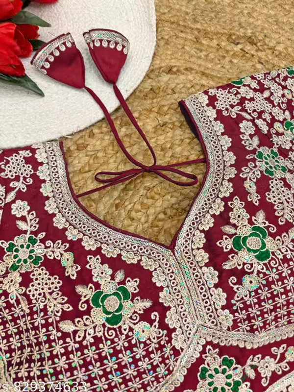 Heavy_Embroidered_Silk_Blouse_for_Women