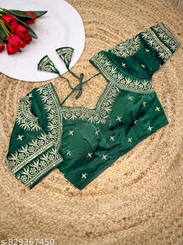 Heavy_Embroidered_Silk_Blouse_for_Women