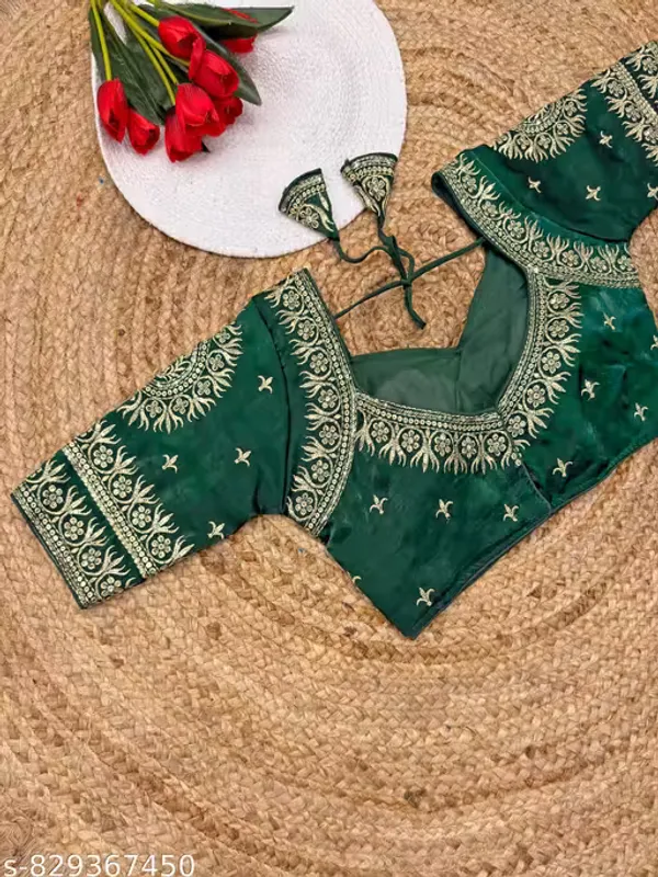 Heavy_Embroidered_Silk_Blouse_for_Women