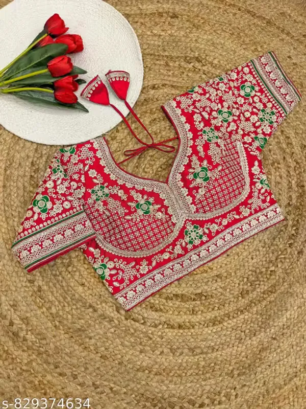 Heavy_Embroidered_Silk_Blouse_for_Women