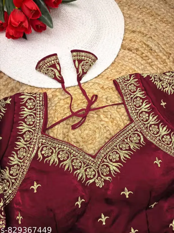 Heavy_Embroidered_Silk_Blouse_for_Women