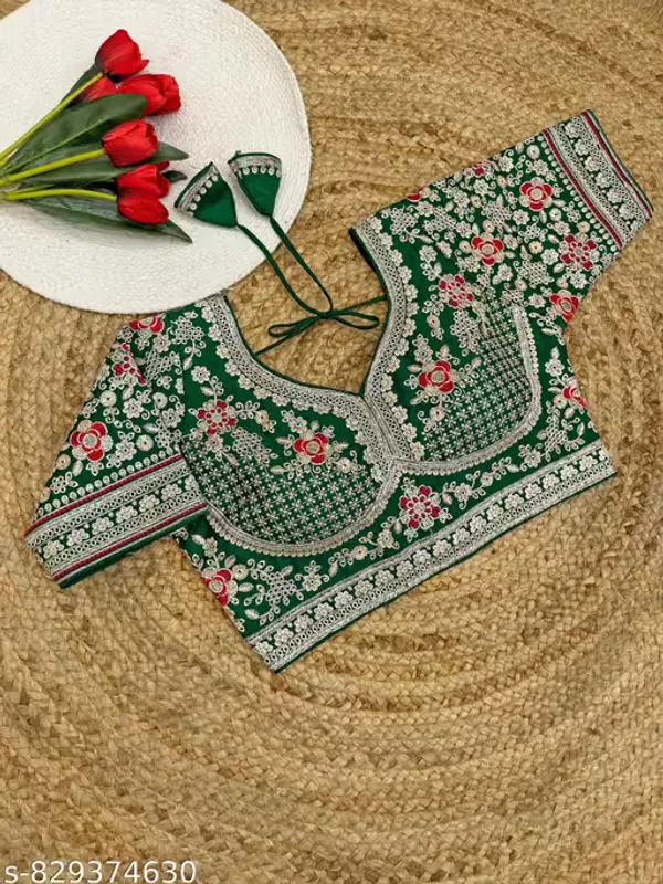 Heavy_Embroidered_Silk_Blouse_for_Women