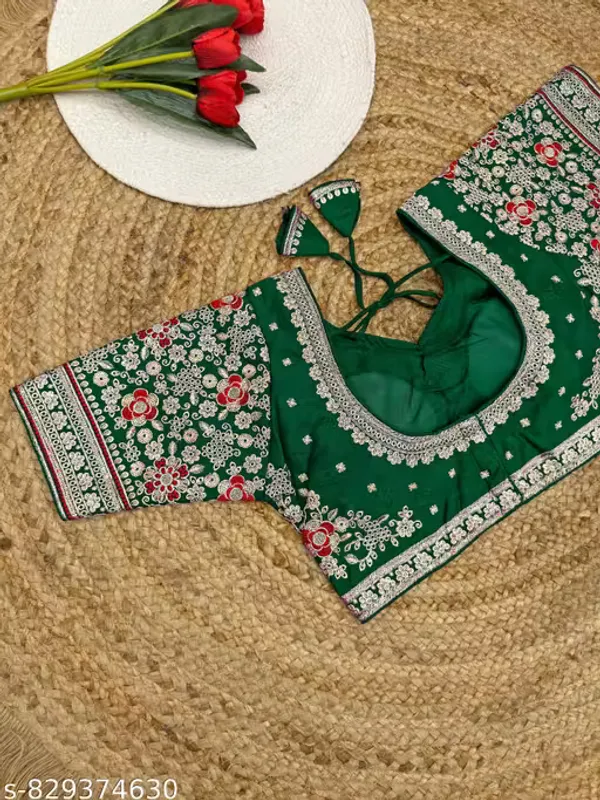 Heavy_Embroidered_Silk_Blouse_for_Women