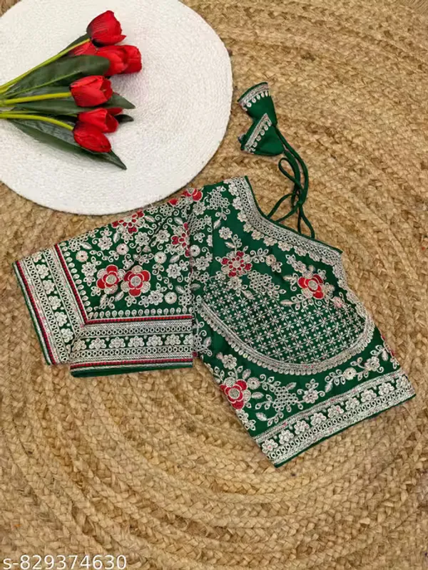Heavy_Embroidered_Silk_Blouse_for_Women