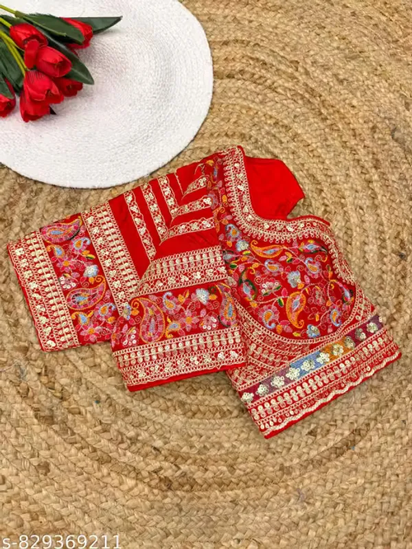 Heavy_Embroidered_Silk_Blouse_for_Women