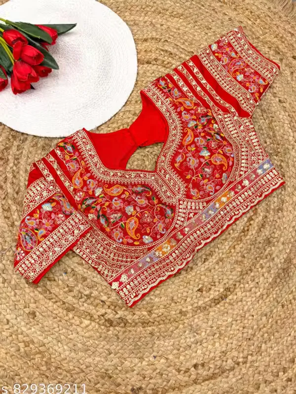 Heavy_Embroidered_Silk_Blouse_for_Women