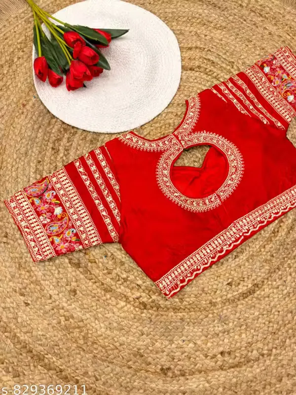 Heavy_Embroidered_Silk_Blouse_for_Women