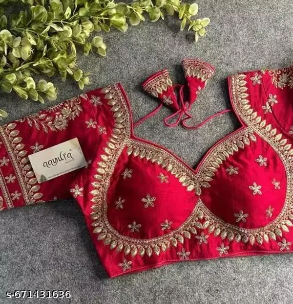 Red_Vichitra_Blouse_For_Women