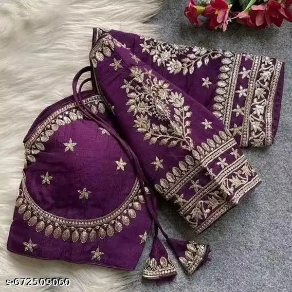 Purple_Vichitra_Silk_Blouse_For_Women