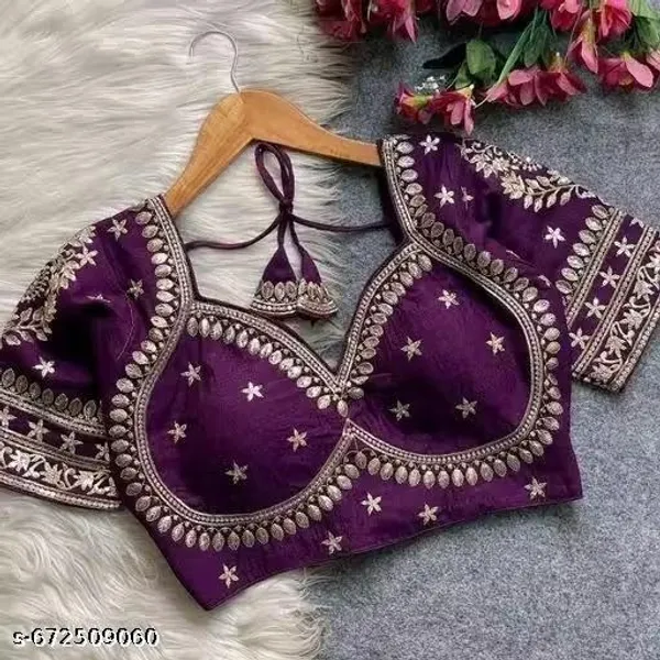 Purple_Vichitra_Silk_Blouse_For_Women