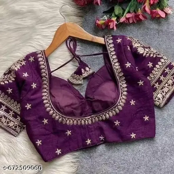 Purple_Vichitra_Silk_Blouse_For_Women