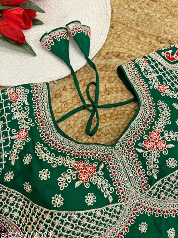 Heavy_Embroidered_Silk_Blouse_for_Women