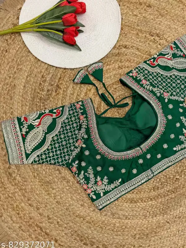 Heavy_Embroidered_Silk_Blouse_for_Women