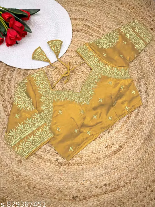 Heavy_Embroidered_Silk_Blouse_for_Women