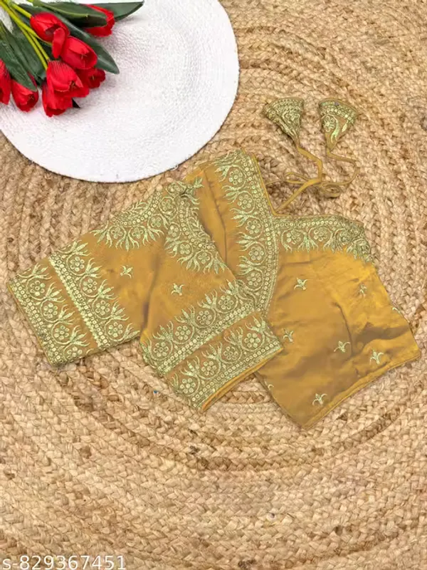 Heavy_Embroidered_Silk_Blouse_for_Women