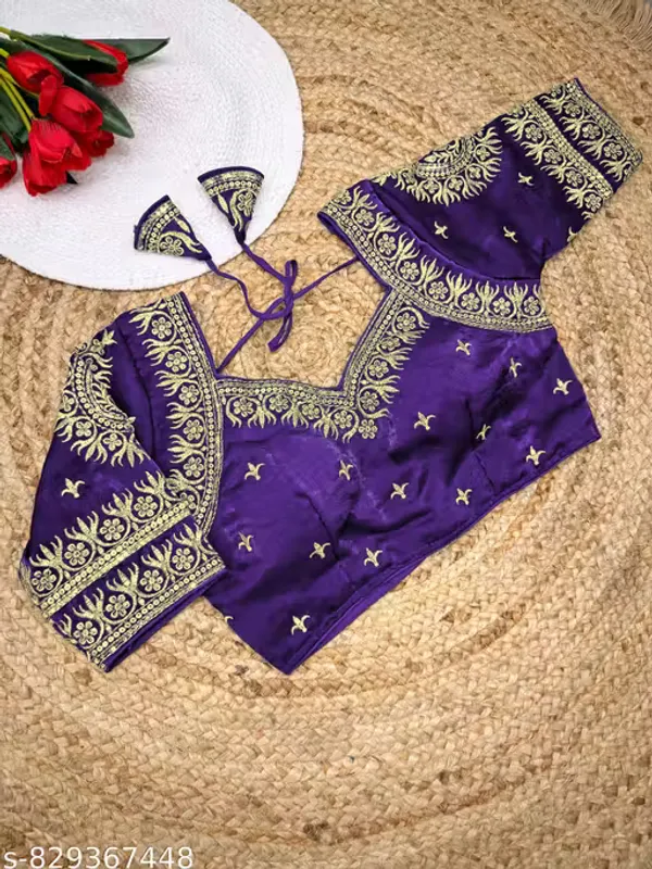 Heavy_Embroidered_Silk_Blouse_for_Women