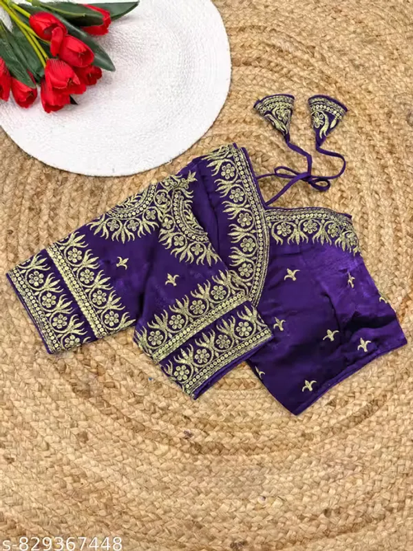 Heavy_Embroidered_Silk_Blouse_for_Women