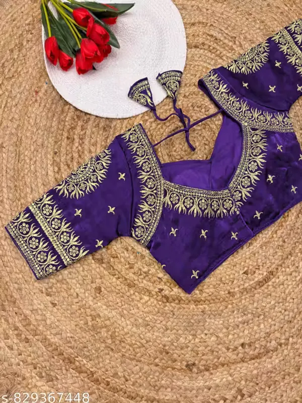 Heavy_Embroidered_Silk_Blouse_for_Women