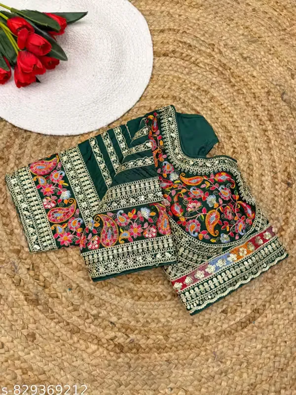 Heavy_Embroidered_Silk_Blouse_for_Women