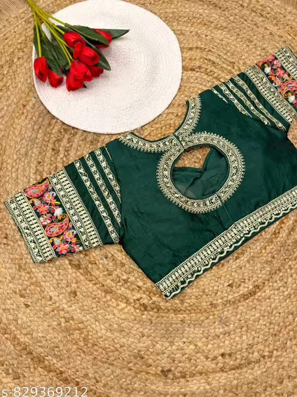 Heavy_Embroidered_Silk_Blouse_for_Women