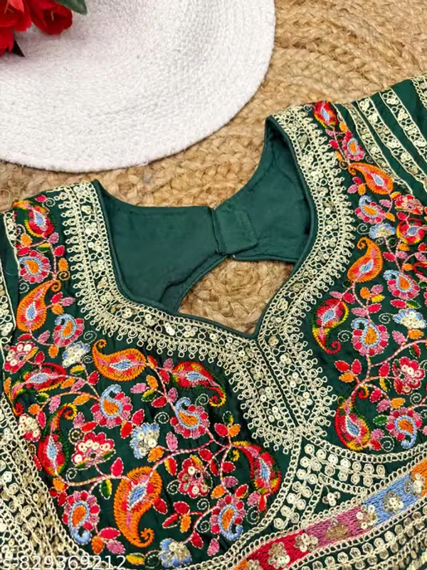Heavy_Embroidered_Silk_Blouse_for_Women