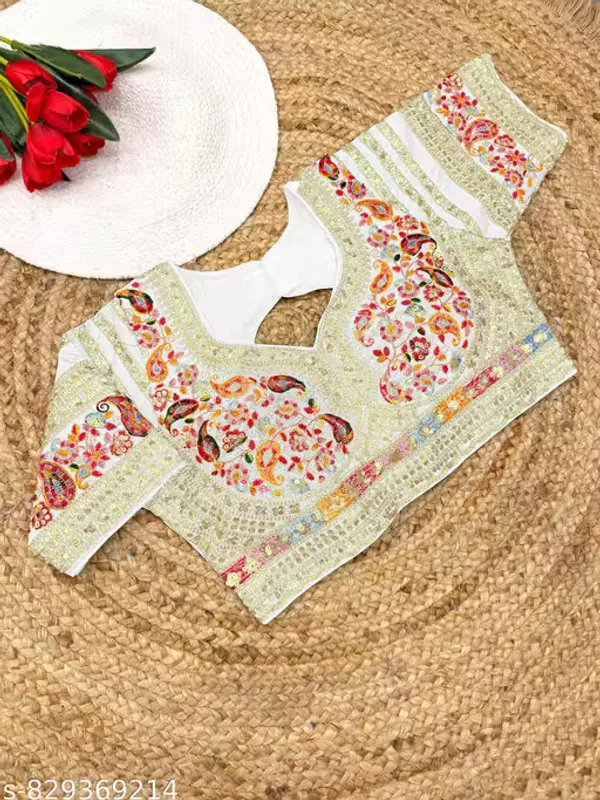 Heavy_Embroidered_Silk_Blouse_for_Women