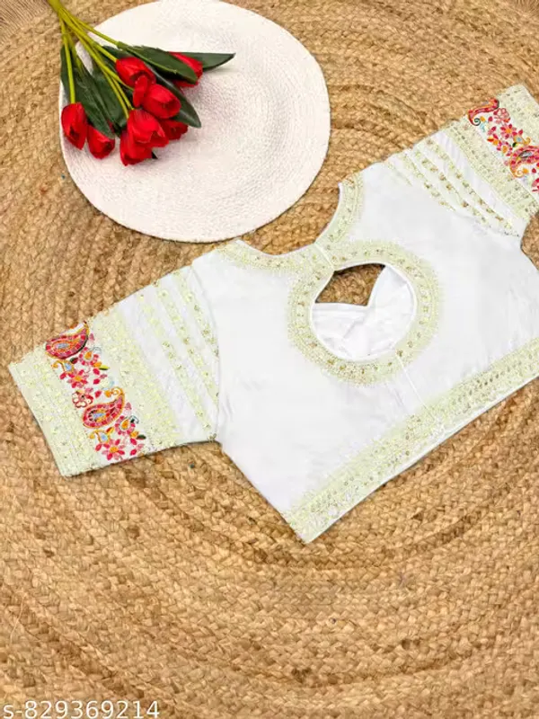 Heavy_Embroidered_Silk_Blouse_for_Women