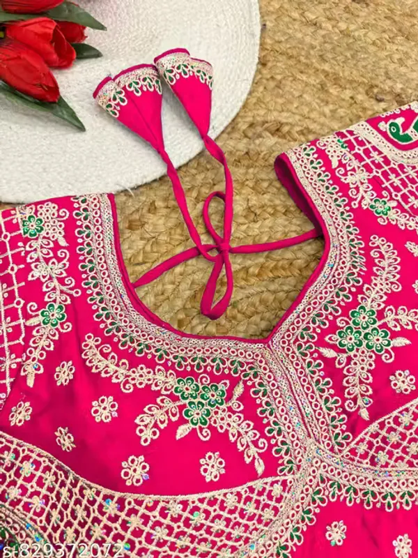Heavy_Embroidered_Silk_Blouse_for_Women