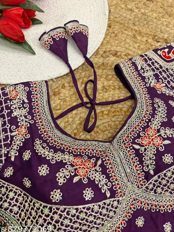 Heavy_Embroidered_Silk_Blouse_for_Women