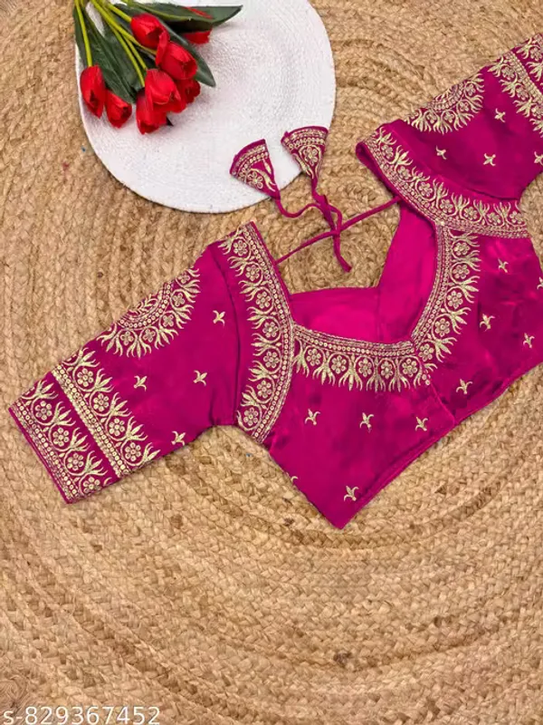 Heavy_Embroidered_Silk_Blouse_for_Women