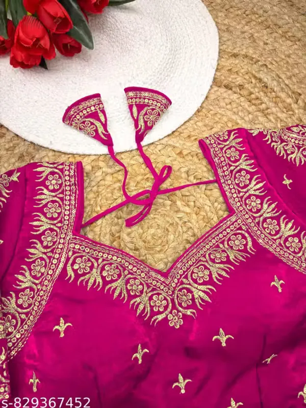 Heavy_Embroidered_Silk_Blouse_for_Women