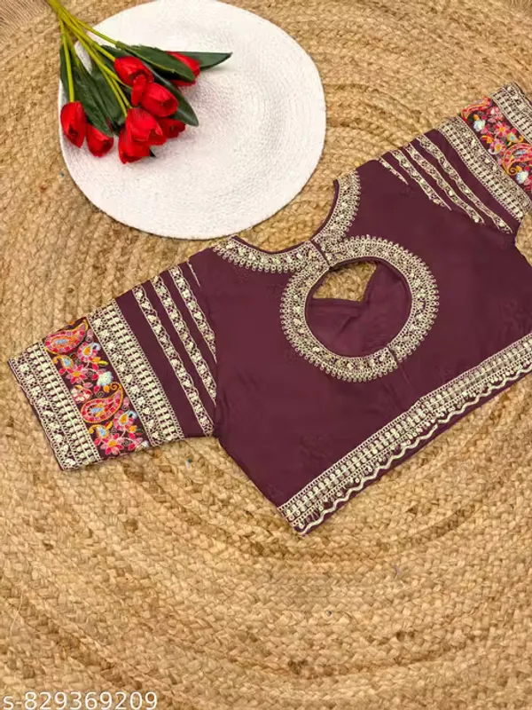 Heavy_Embroidered_Silk_Blouse_for_Women