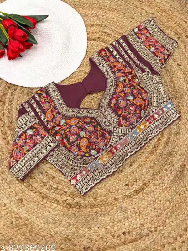 Heavy_Embroidered_Silk_Blouse_for_Women