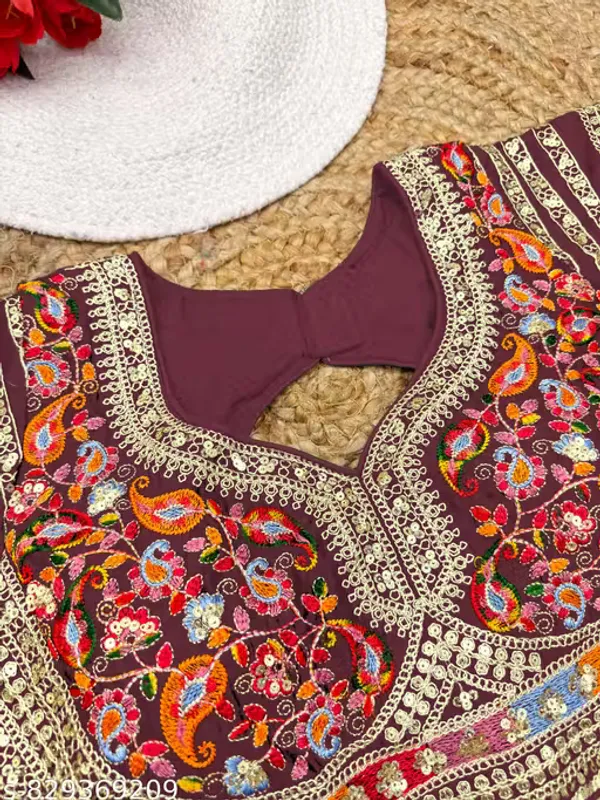 Heavy_Embroidered_Silk_Blouse_for_Women