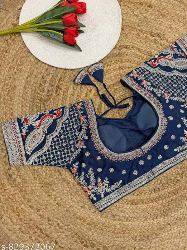 Heavy_Embroidered_Silk_Blouse_for_Women