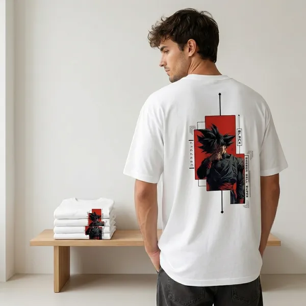 White_Anime_Character_Graphic_Print_Oversized_T-Shirt