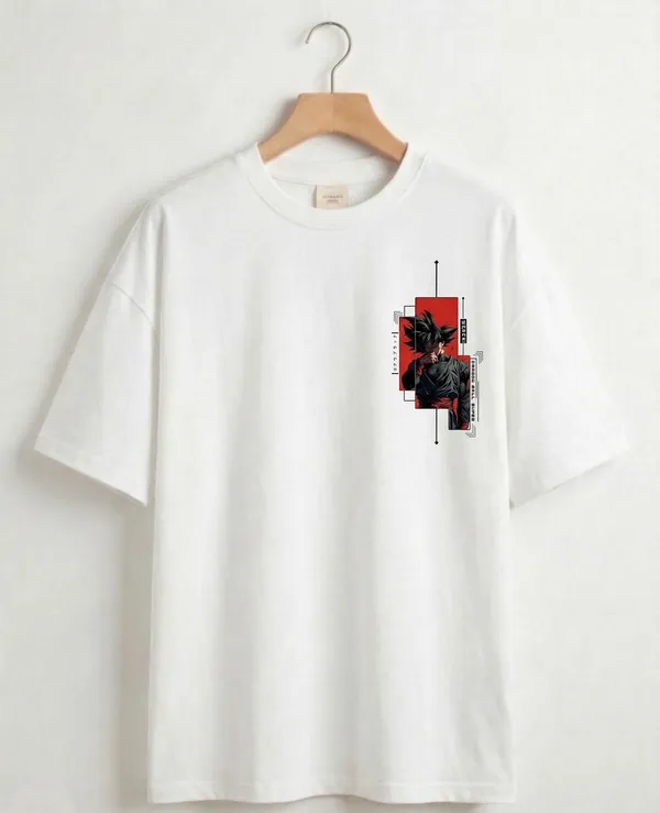 White_Anime_Character_Graphic_Print_Oversized_T-Shirt