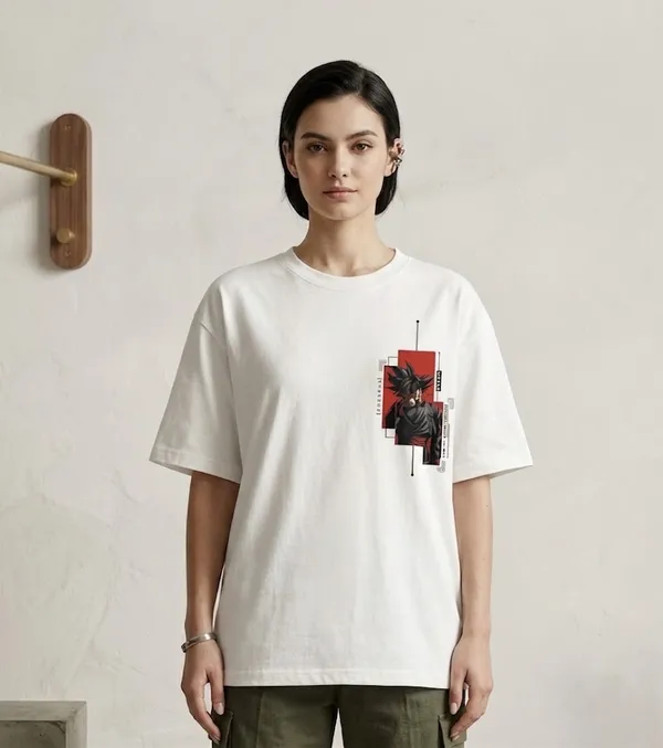 White_Anime_Character_Graphic_Print_Oversized_T-Shirt