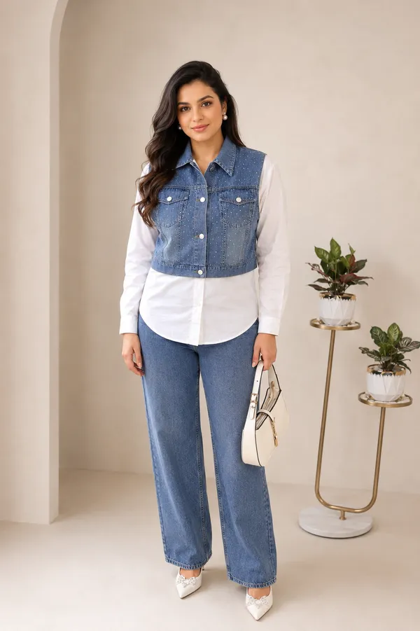 Stylish_white_Pure_Cotton_Shirt_with_stone_work_jacket