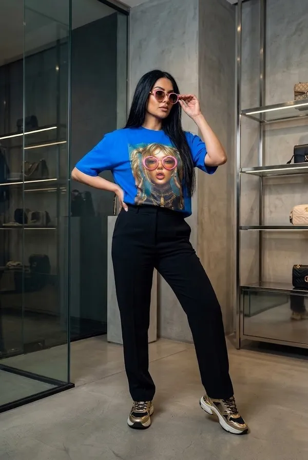 Graphic_Print_Blue_Oversized_T_Shirt_For_Women