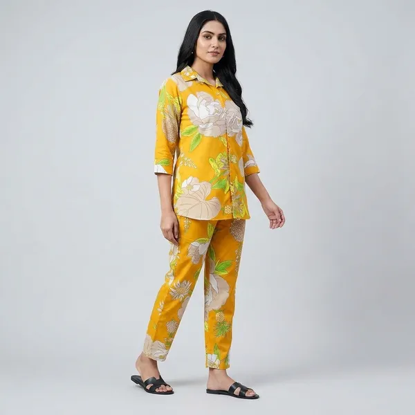 Vibrant_Yellow_Floral_Print_Co_Ord_Set_For_Women