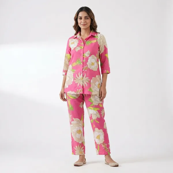 Women_Vibrant_Floral_Print_Co_Ord_Set_Pink