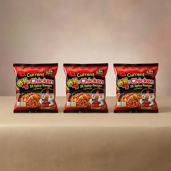 Current_Hot_Chicken_Flavor_Ramen_Noodles,_3X_Extra_Spicy_Korean_Style,_Instant_Noodle_Noodles_Pack_Of_3