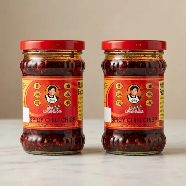 Lao_Gan_Ma_Spicy_Chili_Crisp_Oil_210G_7.41_Oz_And_Authentic_Chinese_Sauce_And_Crunchy_Oil_With_Peanuts_And_Perfect_For_Noodles,_Rice,_Dumplings_And_Stir_Fry_Pack_Of_2