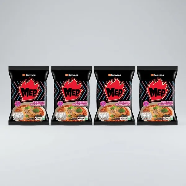 Mep_Black_Pepper_Chicken_Flavour_Ramen_Spicy_Korean_Instant_Noodles_With_Lime_Twist_80G_Each_And_Imported_Halal_Ramen_For_Bold_Flavor_Lovers_320_Gm_Pack_Of_4